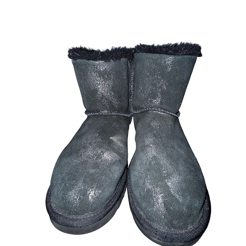 Ugg Women’s Size 8 Mini Bailey Bow Glimmer Ankle Boots